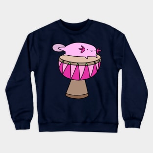 Axolotl and Djembe Crewneck Sweatshirt